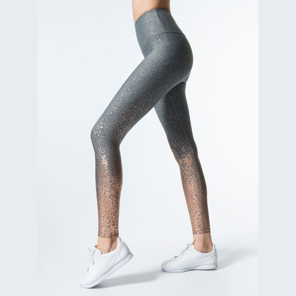 Beyond Yoga Pants - NEW Beyond Yoga Alloy Ombre Legging, S, Gray/Gold